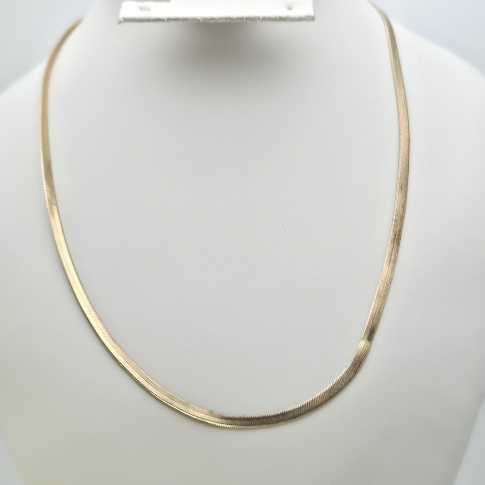 Vintage SUGARFIX By BAUBLEBAR Necklace Gold Plated Sleek Herringbone Chain 20"